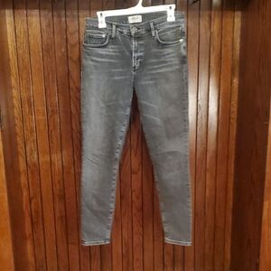 AGOLDE SIZE 28 Women's Distressed Black Jeans